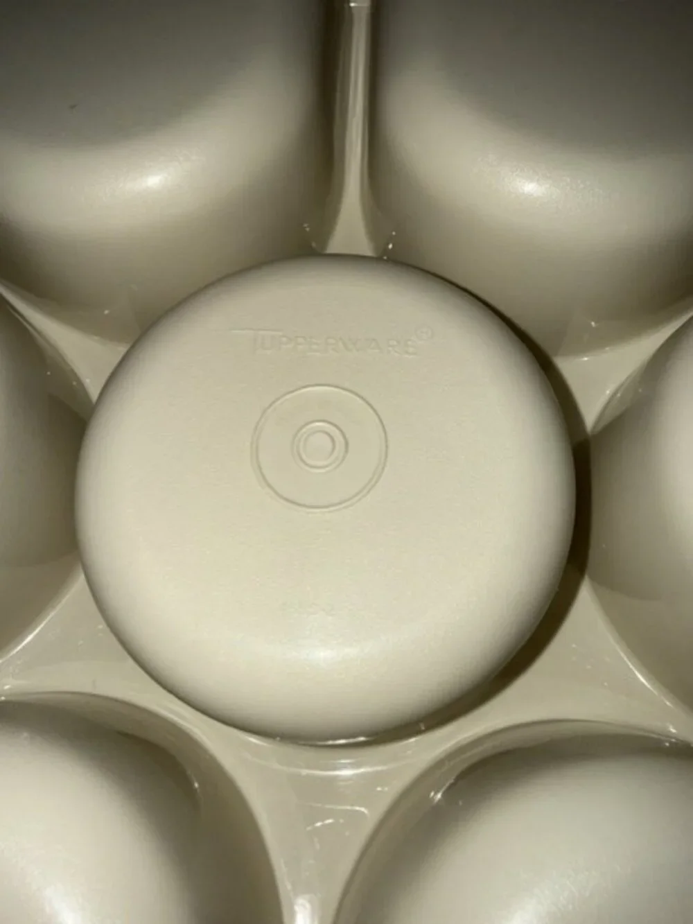 Vintage Tupperware Divided Chip & Dip Tray Set (#1665 tray & #1666 lid)